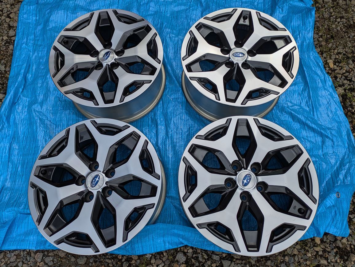 ☆SUBARU スバル フォレスター SK9 純正ホイール4本 ENKEI 17×7J 5穴 インセット +48 PCD114.3 5穴 狀態(tài)良好品 ☆