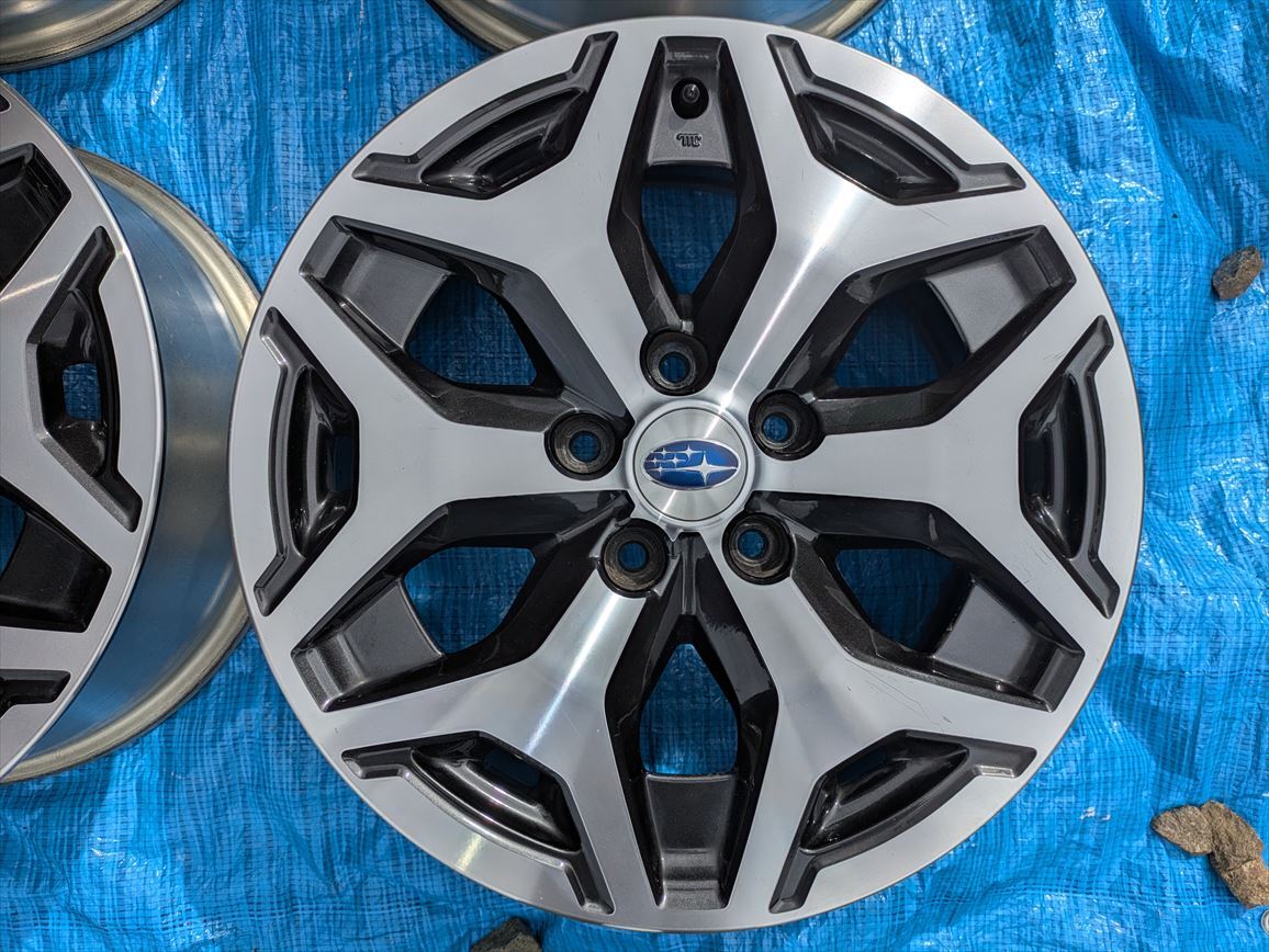 ☆SUBARU スバル フォレスター SK9 純正ホイール4本 ENKEI 17×7J 5穴 インセット +48 PCD114.3 5穴 狀態(tài)良好品 ☆