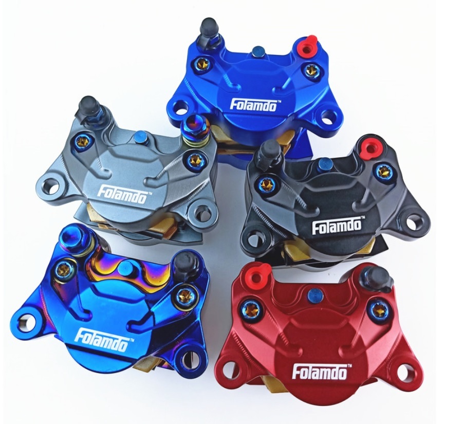 ゴールド 臺(tái)灣 カニキャリパー RPM FOLAMDO ADELIN 鍛造 2pot 84mm ブレンボ フランドー NSR ズーマー グロム シグナス CBR250R PCX