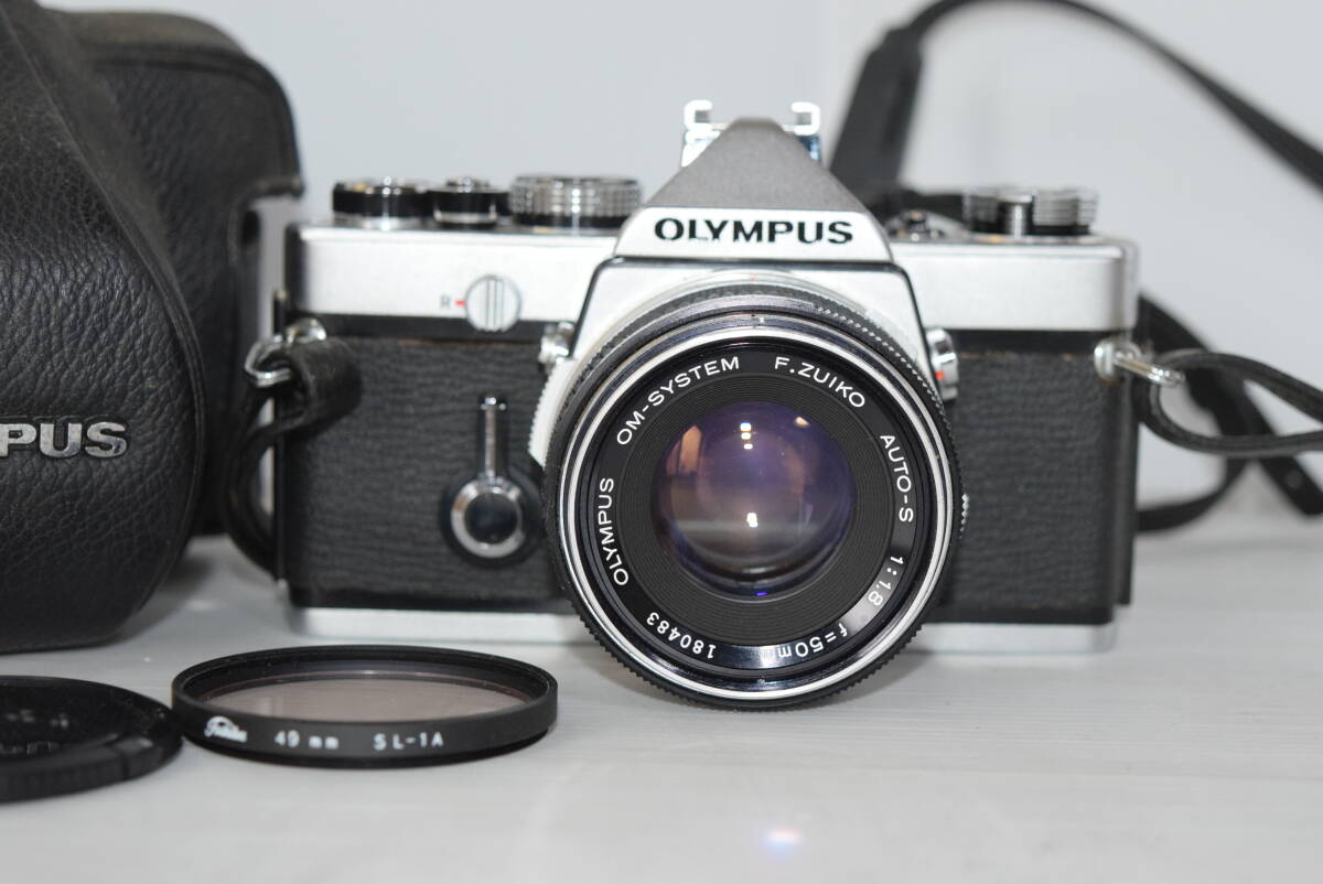 M オリンパス OLYMPUS OM-1 フィルムカメラ ボディ レンズ F.ZUIKO AUTO-S 1：1.8 F50ｍｍ