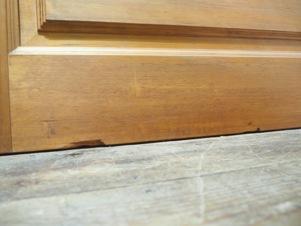 タV0447◇(7)【H198cm×W87cm】◇特大◇重厚な大きい木製ガラス戸