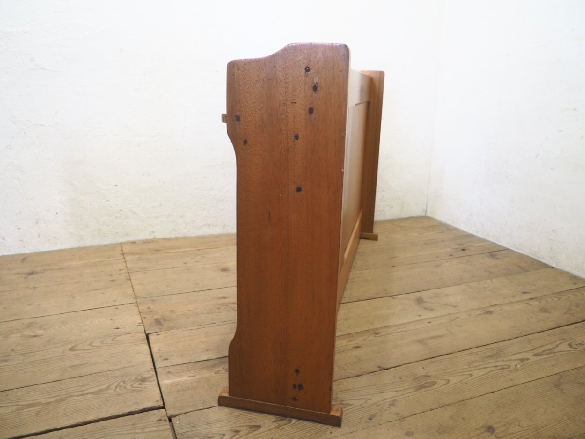 タ荷N0577◆?H83cm×W149cm◆ラワン材の古い木制お祈り臺◆教會 圣書置き 祈禱臺 跪き臺 チャーチ テーブル レトロ ビンテージN(ヤD)卸