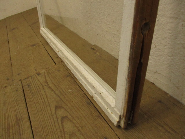タC181◆(2)【H66,5cm×W100,5cm】◆フランスビンテージ◆シャビーな古い木制ガラス戸◆建具扉カフェ看板映畫撮影L笹1