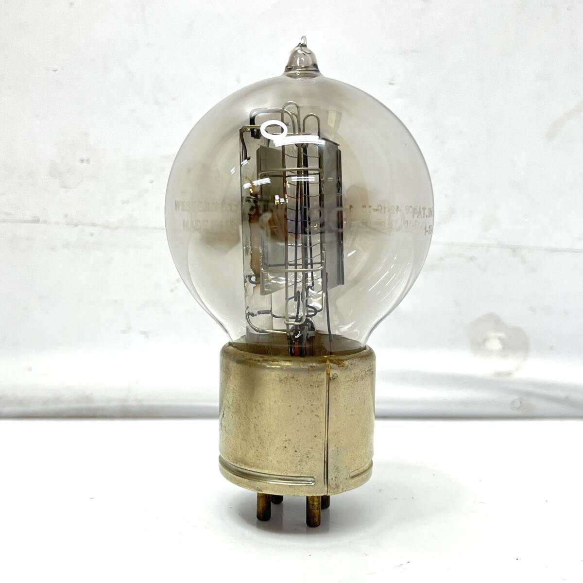 (志)western electric/ウエスタンエレクトリック 真空管 205-D パーツ 部品 丸球 管球 當(dāng)時(shí)物 ガラスプリント オールド 205D WE(o)0503N