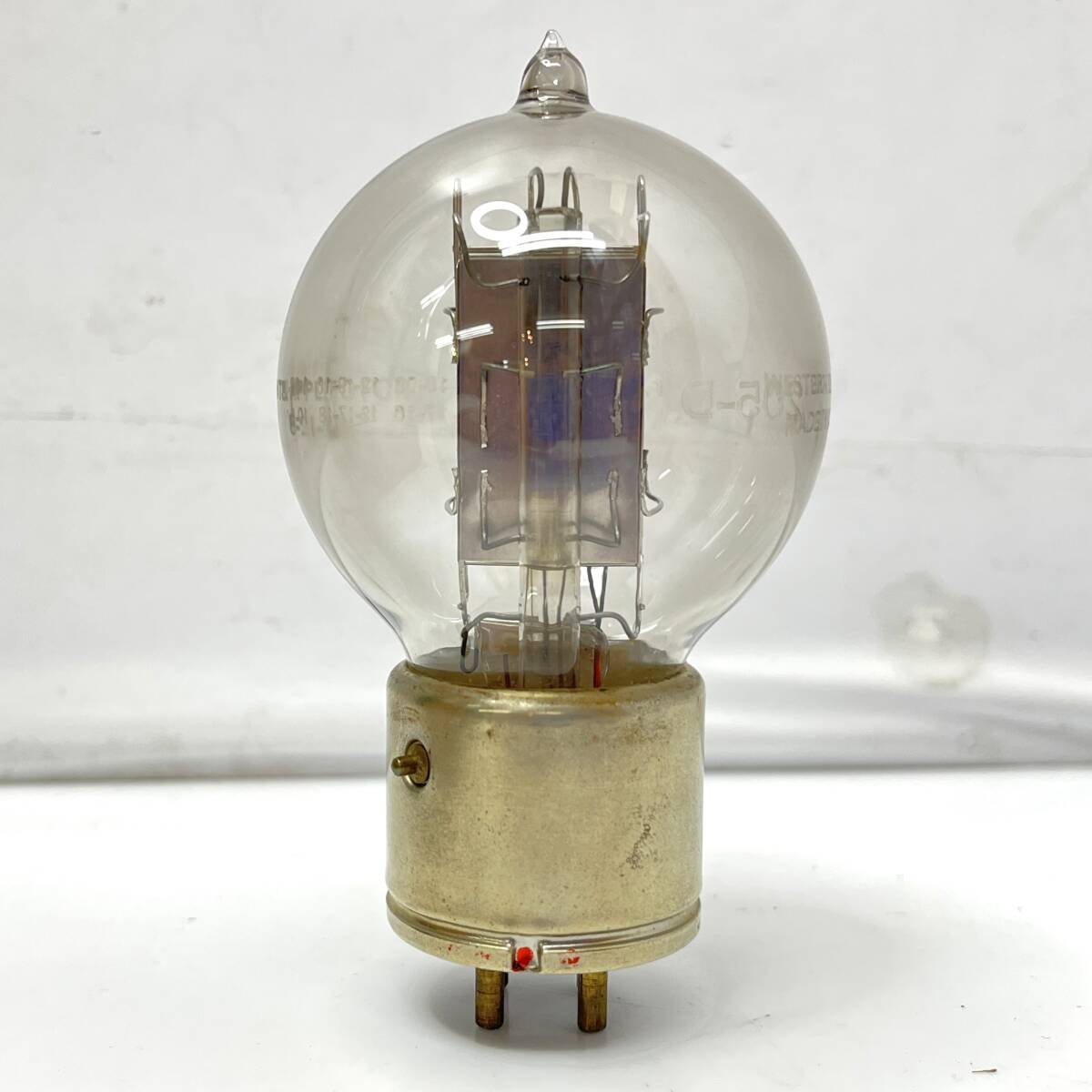 (志)western electric/ウエスタンエレクトリック 真空管 205-D パーツ 部品 丸球 管球 當(dāng)時(shí)物 ガラスプリント オールド 205D WE(o)0503N