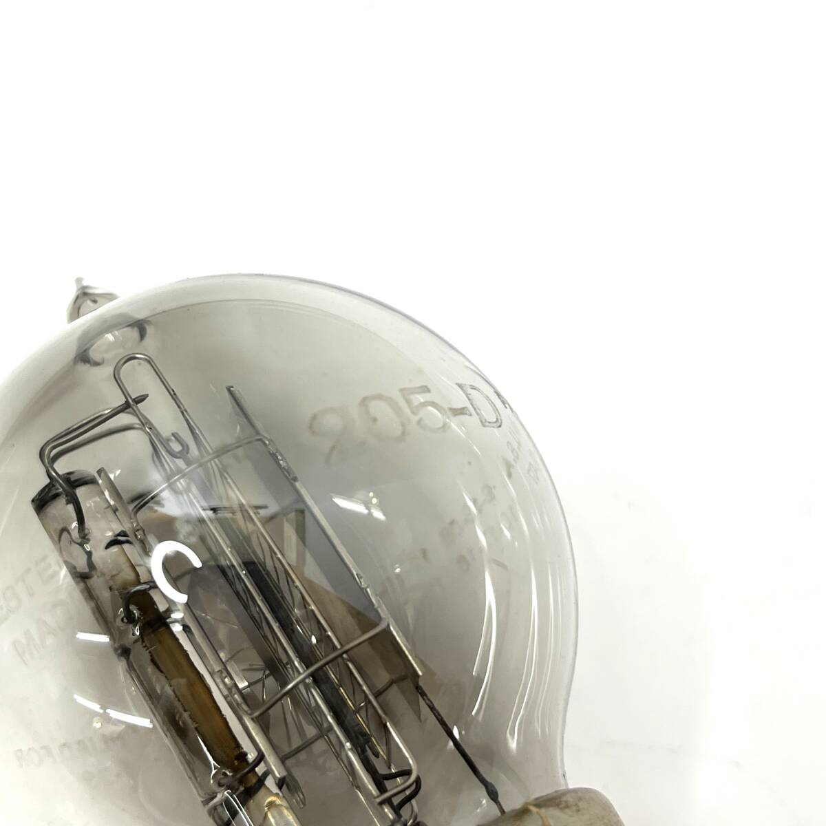(志)western electric/ウエスタンエレクトリック 真空管 205-D パーツ 部品 丸球 管球 當(dāng)時(shí)物 ガラスプリント オールド 205D WE(o)0503N