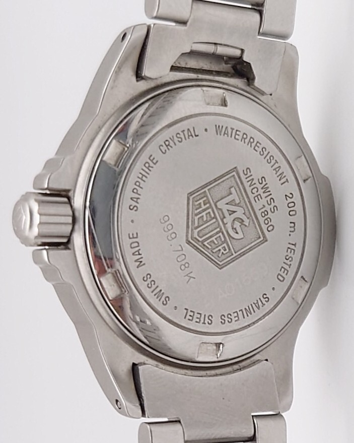 【KE961】 美品 TAG HEUER profesional 999.708K レディース 腕時計 デイト クォーツ グレー系 文字盤 純正ベルト 稼働品