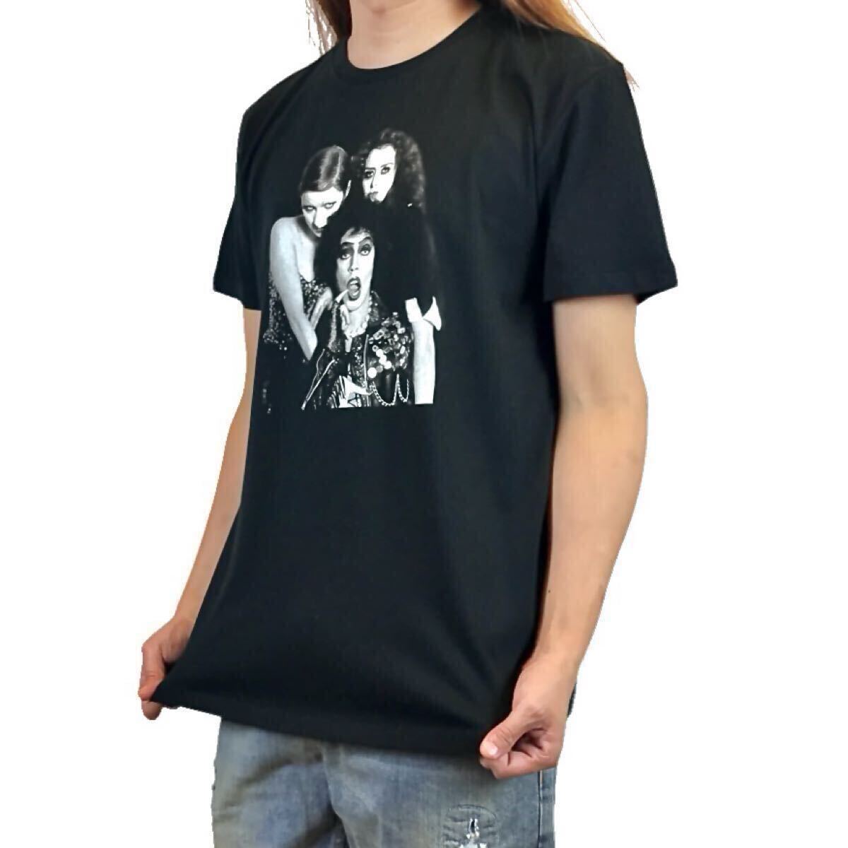 新品 ロッキーホラーショー フランクンフルター博士 1975年グラムロック ドラッグクイーンミュージカル映画 Tシャツ オーバーサイズ XL(LL)_画像8