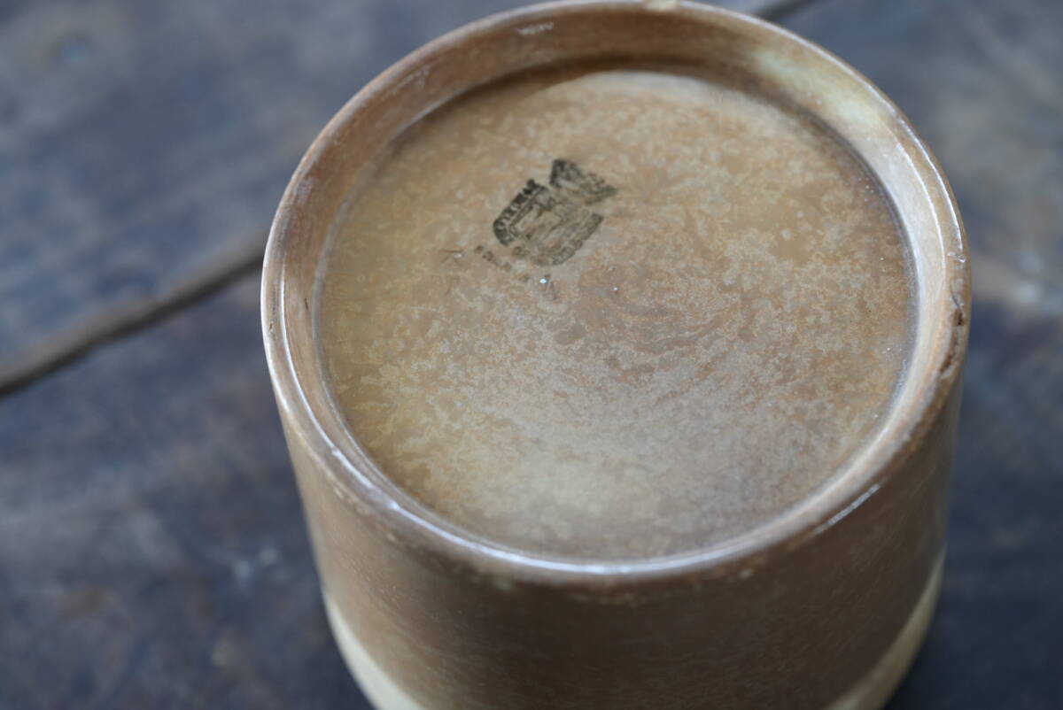 古いテールドフェール 染みの美しいパテポット / 1900年前後・フランス / アンティーク 古道具 カトラリーボックス 花入_画像6