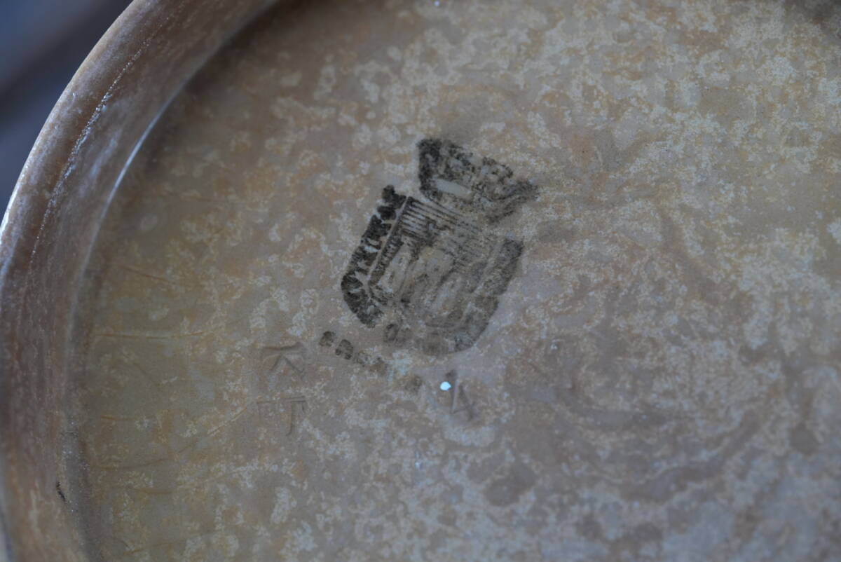 古いテールドフェール 染みの美しいパテポット / 1900年前後・フランス / アンティーク 古道具 カトラリーボックス 花入_画像7