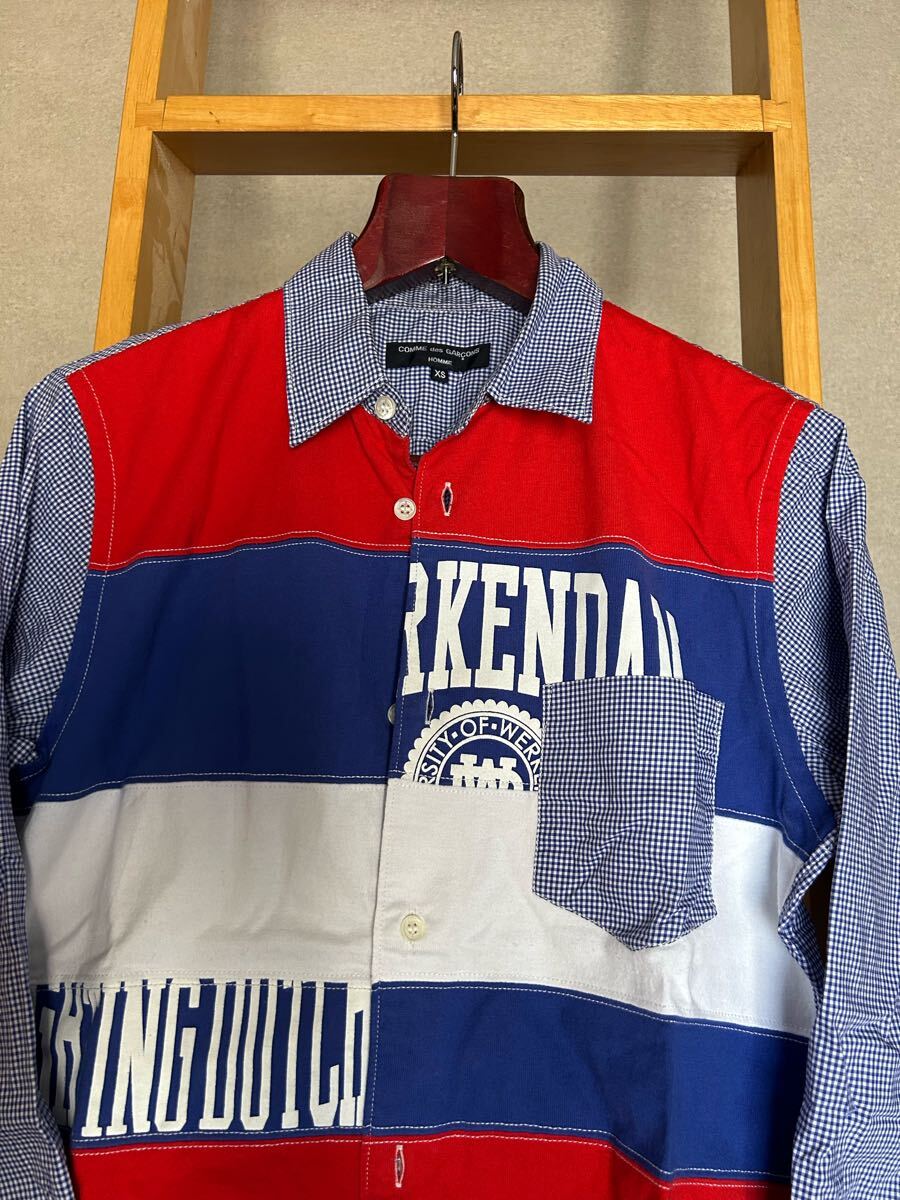 commedesgarcons homme Comme des Garcons лоскутное шитье рубашка 