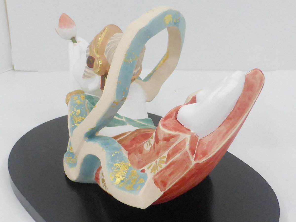 長期保管品】博多人形 飛天 戸畑茂四郎 作 台座・箱付(日本人形