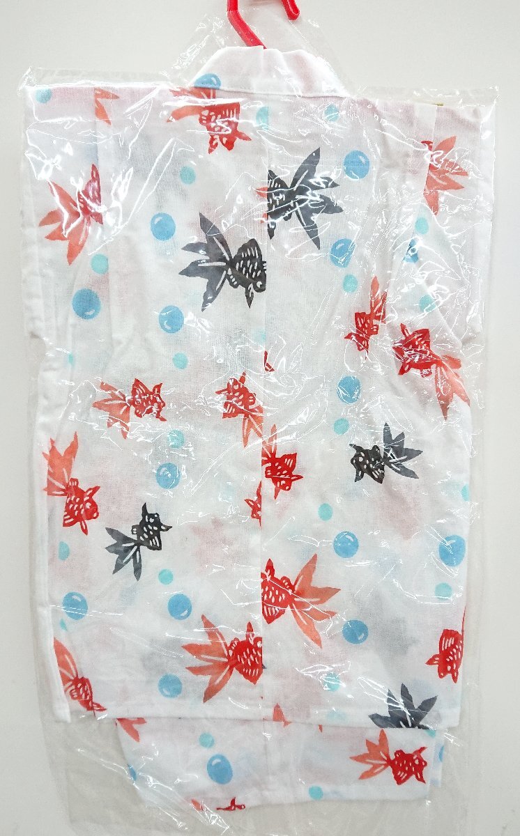 A5 タグ付き?未使用保管品!!夏 お祭りへ!!憧憬 あこがれ 幼児 甚平 女児 5～6才用(110cm) 上著丈47cm 適応寸法110cm前后 綿100％ 注染本染