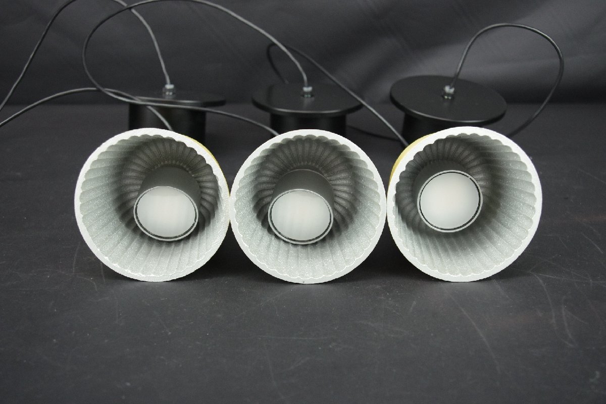 DAIKO ペンダントライト DPN-40441Y 直径11cm LED 黄土色 3個セット 2017年製 定価総額8.5万 リビング 照明 モダン シンプル ※要工事_画像5