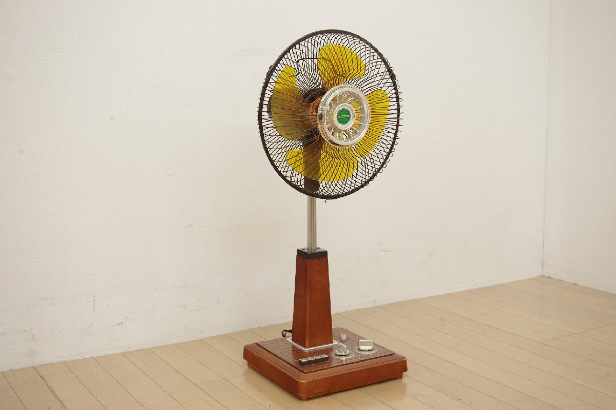 昭和レトロ 東芝 TOSHIBA 扇風機 H-30D45Y 動作確認(風量/首振り/首角度/高さ)・清掃済 3枚羽 現状渡し  当時物 ビンテージ 木目調