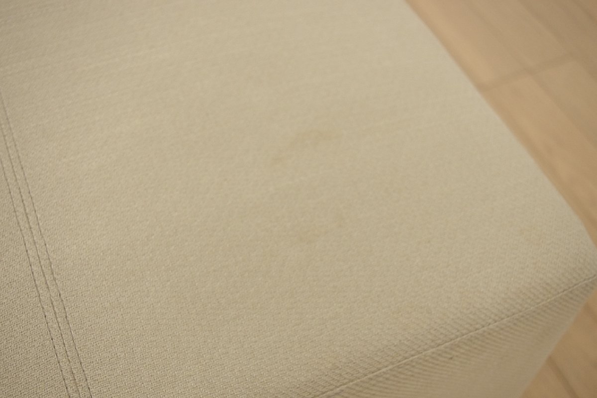 展示品 TIME&STYLE タイム&スタイル オットマン モダン ファブリック ベージュ シンプル スクエア リビング 寢室 幅60cm 高さ37cm