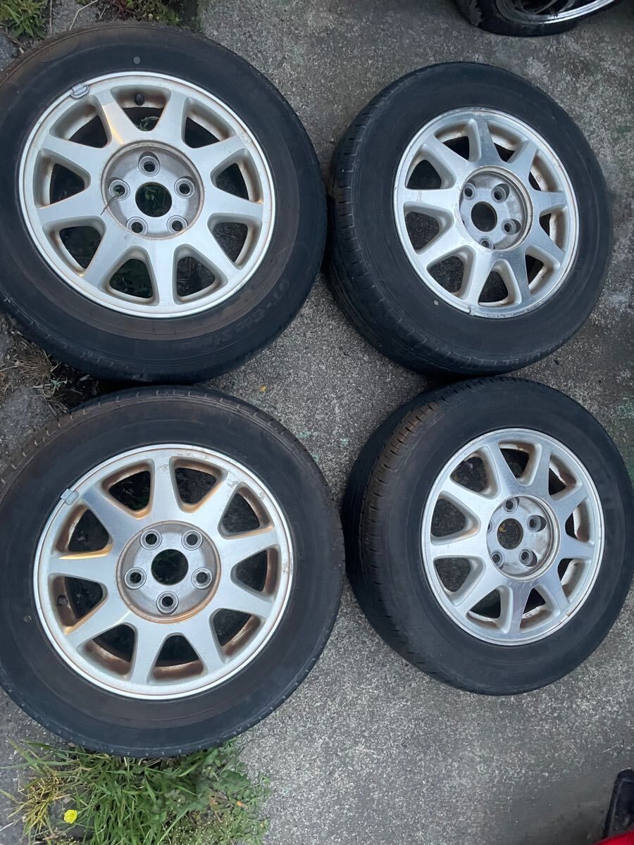 希少？ GX100 純正 アルミ バリ山タイヤ 195/65R15 トヨタ クレスタ チェイサー マーク2 15in 6J 50 114.3 5H