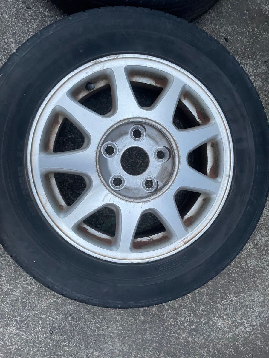 希少？ GX100 純正 アルミ バリ山タイヤ 195/65R15 トヨタ クレスタ チェイサー マーク2 15in 6J 50 114.3 5H