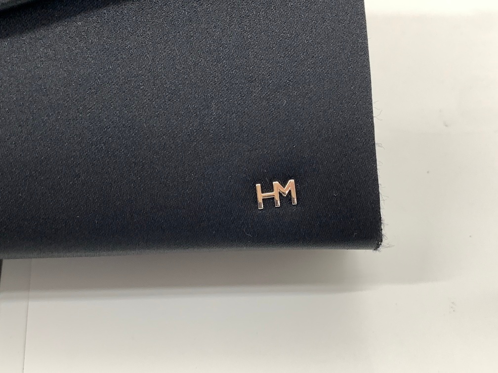 HM モリハナエ 黒ハンドバッグ バッグ 冠婚葬祭 角擦れ有り 【中古】GIY51326
