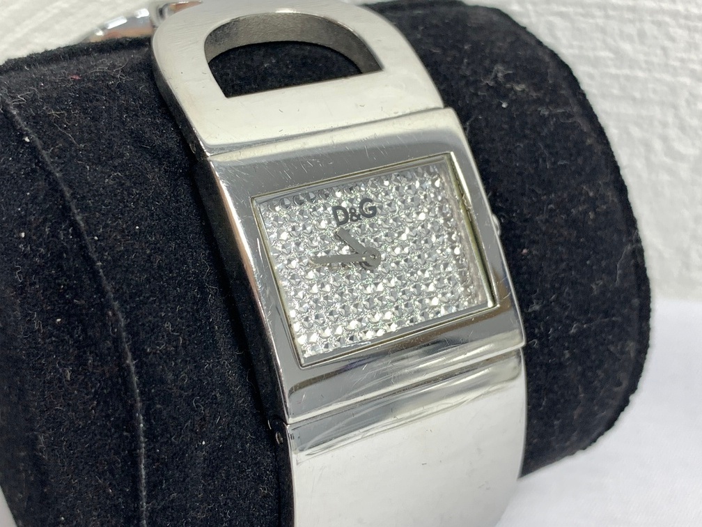 【ジャンク?動(dòng)作未確認(rèn)品】 DOLCE&GABBANA ドルチェ&ガッバーナ D＆G ドルガバ TIME バングル 腕時(shí)計(jì) GIY51448