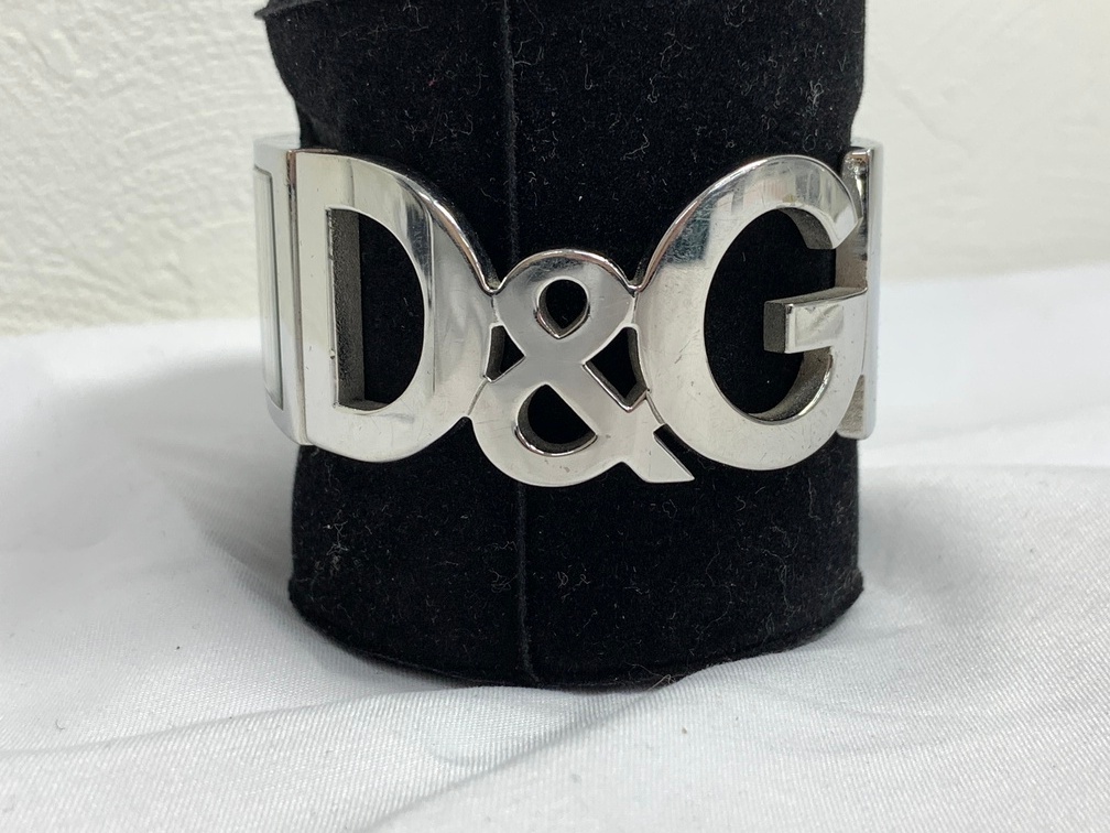 【ジャンク?動(dòng)作未確認(rèn)品】 DOLCE&GABBANA ドルチェ&ガッバーナ D＆G ドルガバ TIME バングル 腕時(shí)計(jì) GIY51448