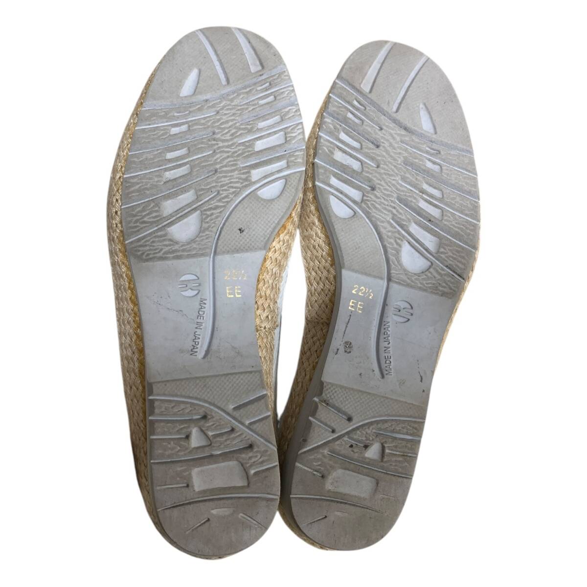 ◆中古品◆ DIANA WELL FIT ダイアナウェルフィット フラットシューズ レディース レザー スリッポン KW 42661 ホワイト 本体のみ V87787NL_画像6