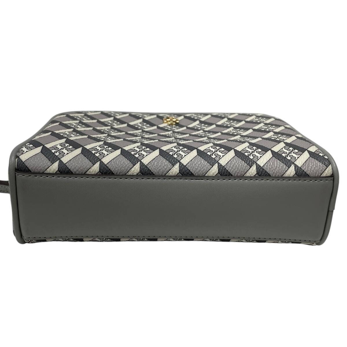 * б/у товар * Tory Burch outlet сумка женский TORY BURCH GEO LOGO ESSENTIALS POUCH серый корпус только V89783NM