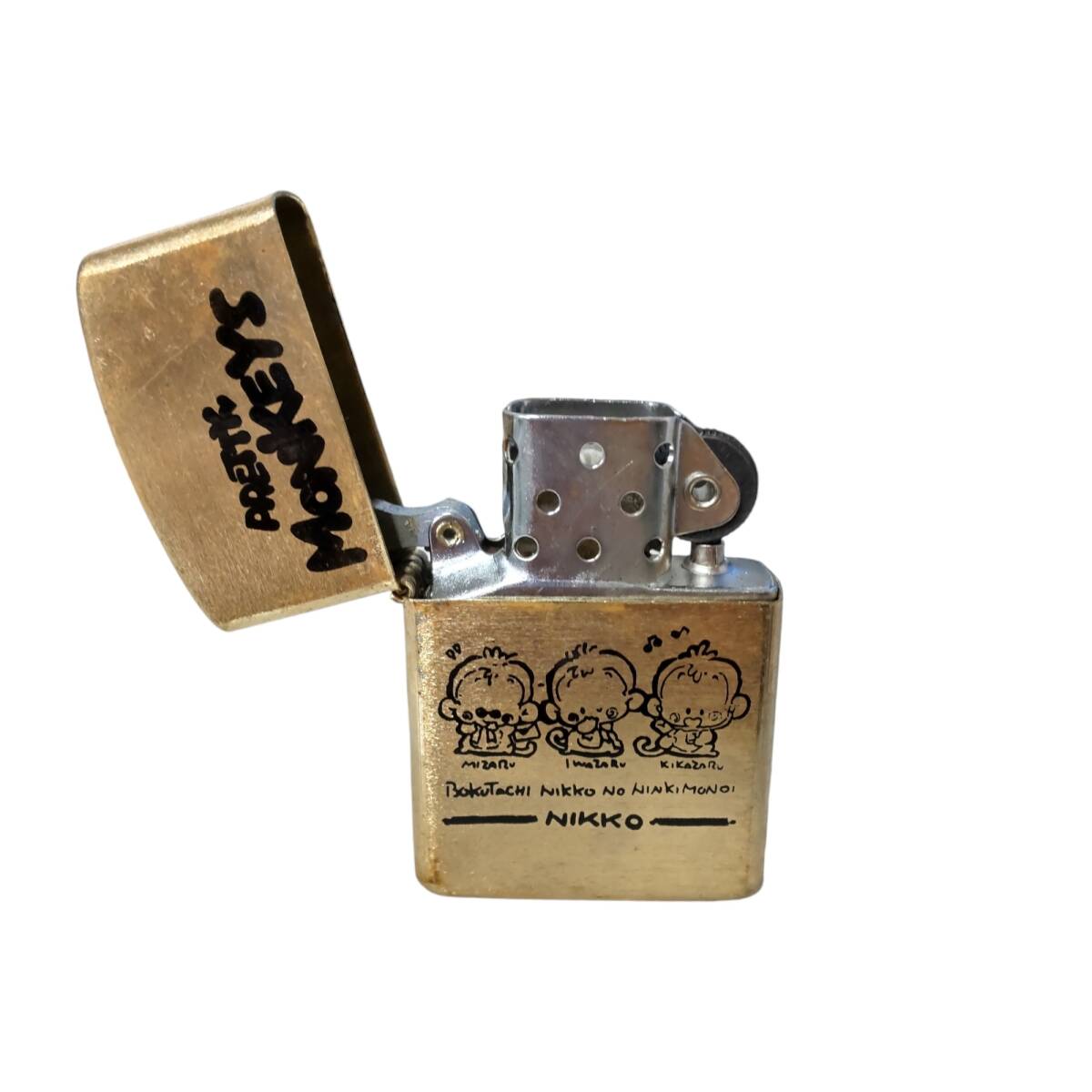 【中古品】 ライター 喫煙グッズ コレクション 動物 キャラクター 日光 猿 MONKEYS NIKKO S67544RL