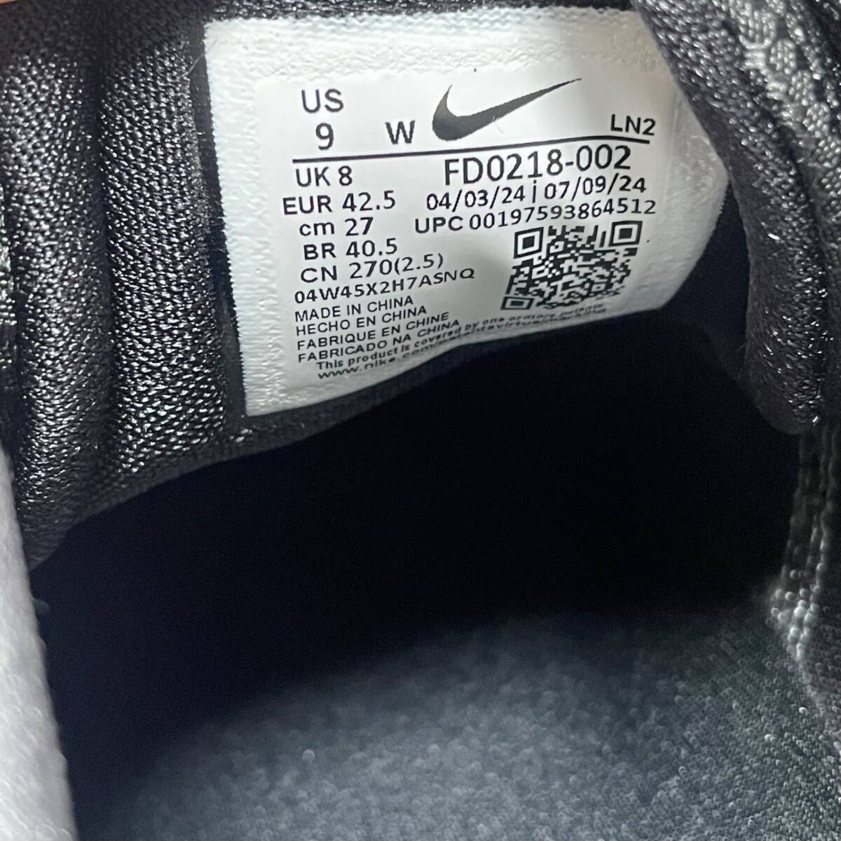 * не использовался товар * Nike Nike воздушный zoom Infinity Tour 2 широкий FD0218-002 27cm черный туфли для гольфа унисекс Q89423NH