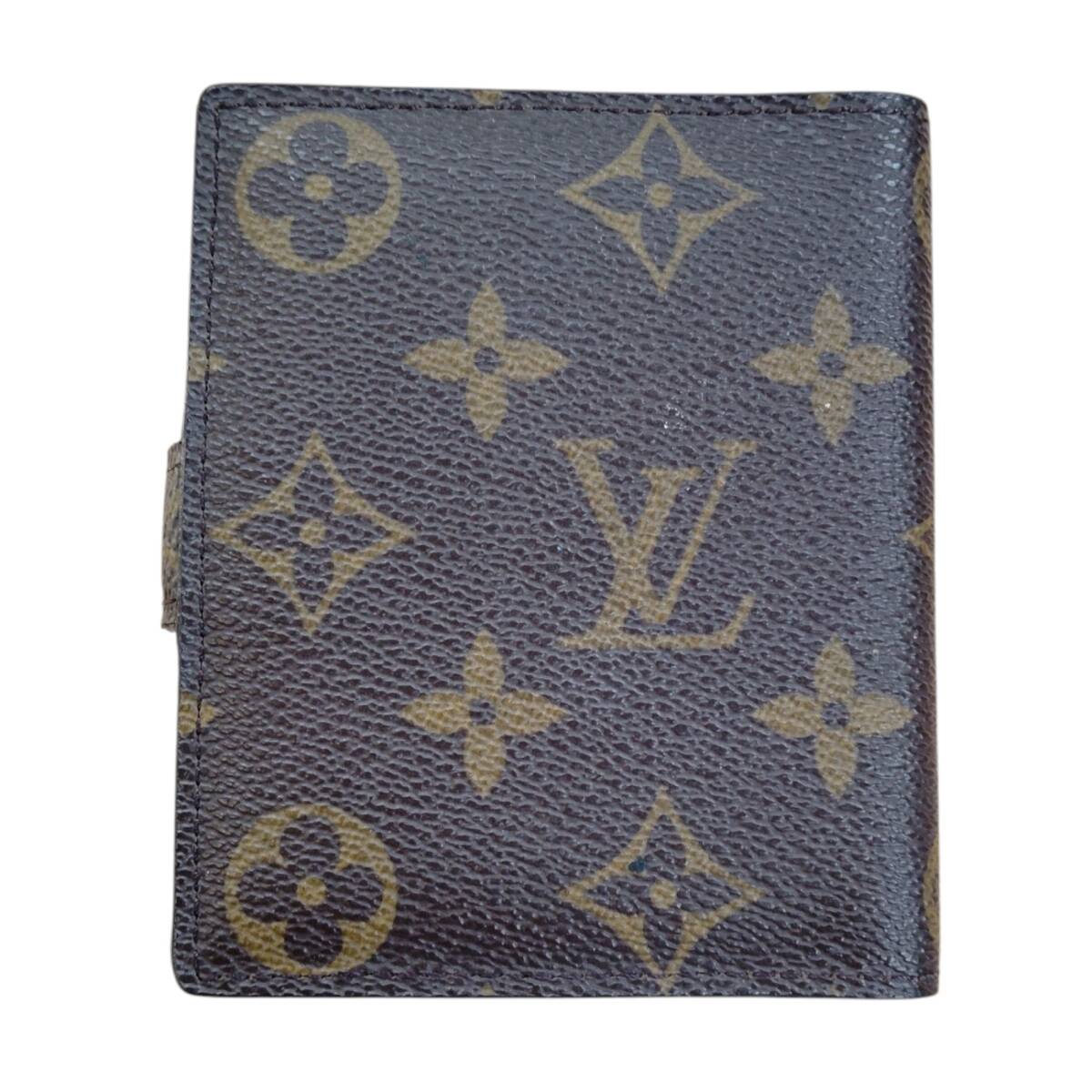 【中古品】LOUIS VUITTON ルイヴィトン LV モノグラム カードケース ホック付き スナップ開閉 ブラウン T60926 A89945RK_画像2