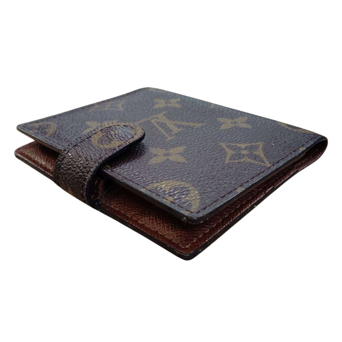 【中古品】LOUIS VUITTON ルイヴィトン LV モノグラム カードケース ホック付き スナップ開閉 ブラウン T60926 A89945RK_画像3