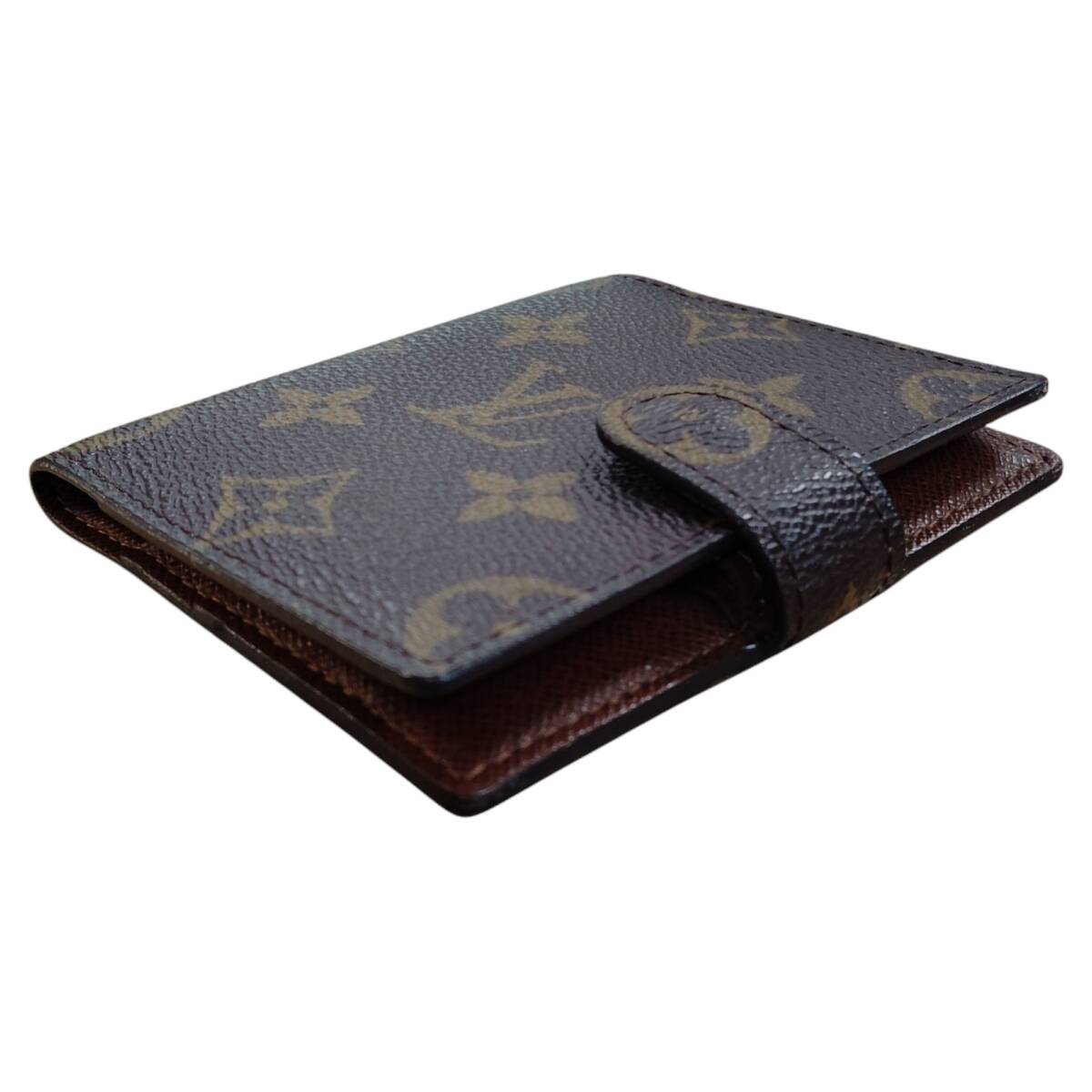 【中古品】LOUIS VUITTON ルイヴィトン LV モノグラム カードケース ホック付き スナップ開閉 ブラウン T60926 A89945RK_画像4