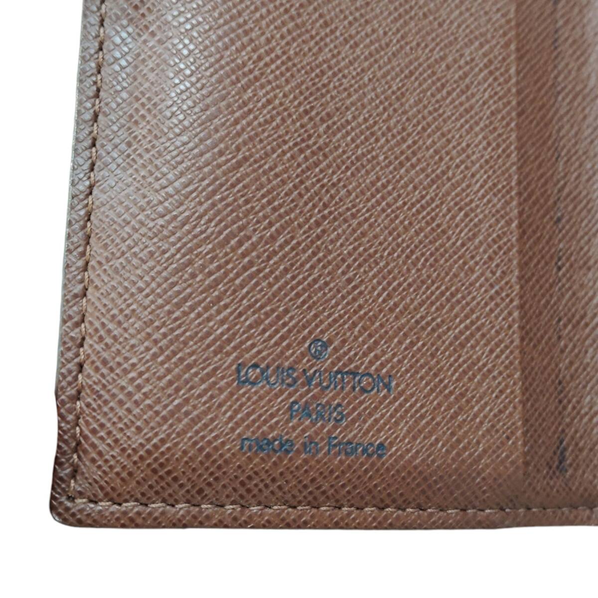 【中古品】LOUIS VUITTON ルイヴィトン LV モノグラム カードケース ホック付き スナップ開閉 ブラウン T60926 A89945RK_画像6