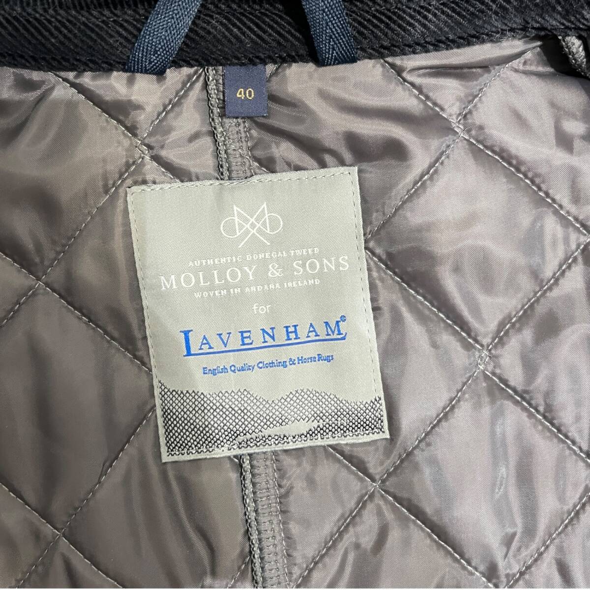 ■未使用■LAVENHAM ラベンハム MOLLOY＆SONS FRISTON コート ウール サイズ40 レディース ブラック系 黒系 ZC1943ZD