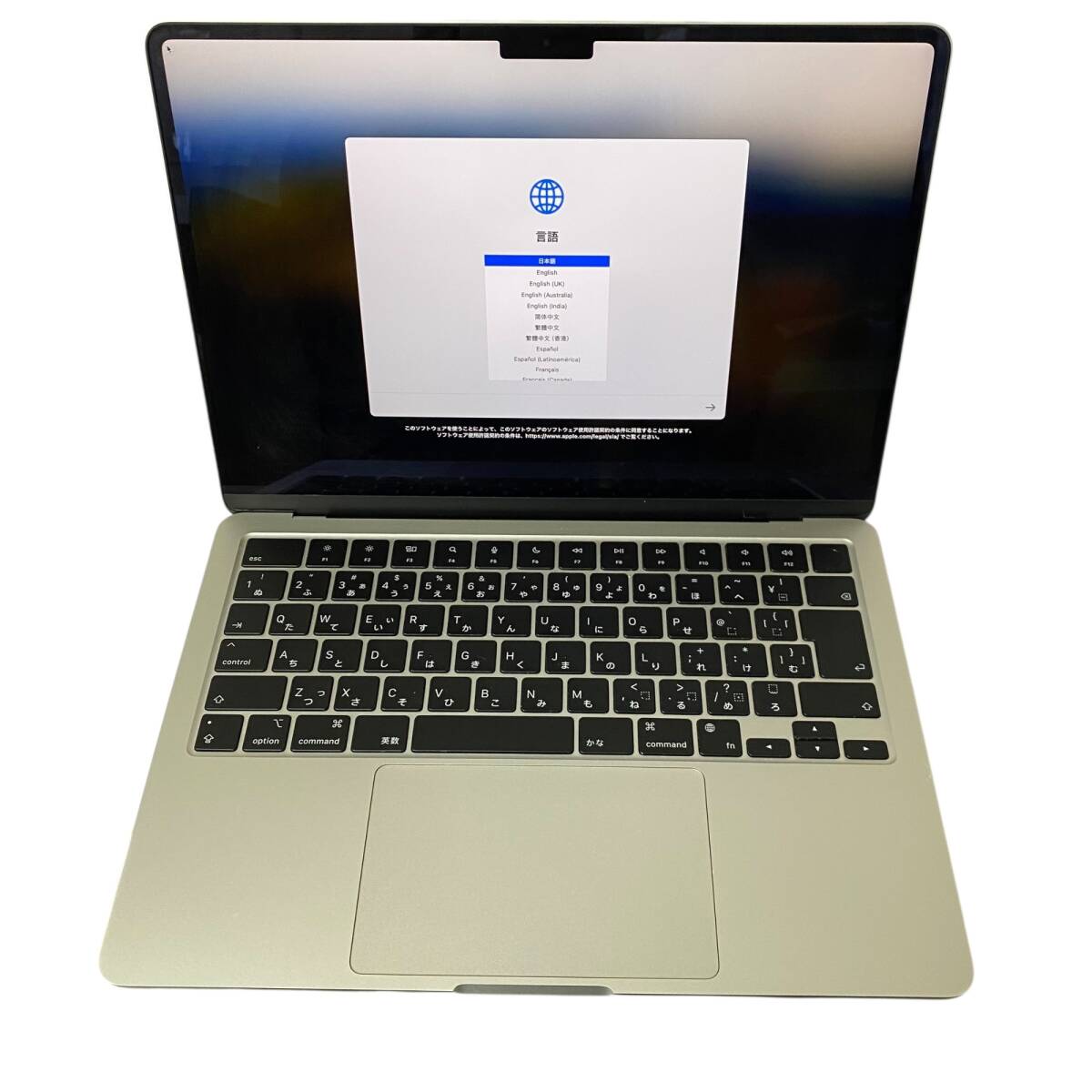 中古品】 Apple Mac book Air M2 2022 8GB MLXY3J/A 13.6インチ