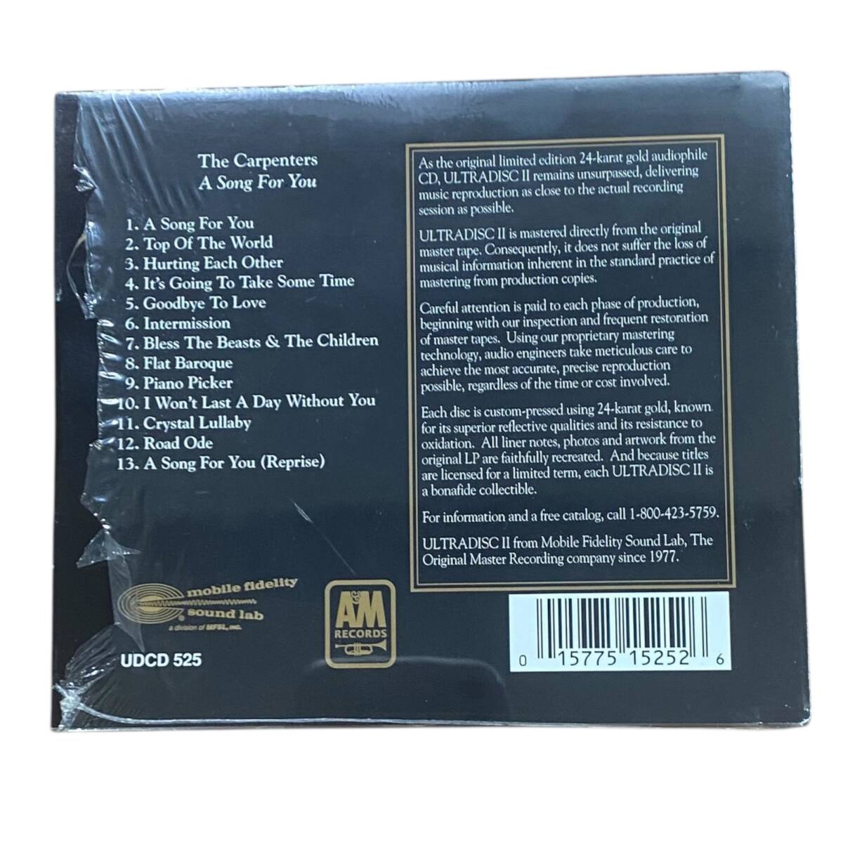 カーペンターズ ア・ソング・フォー・ユー CD 24kt GOLD PLATED