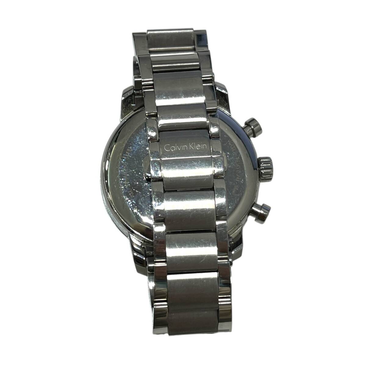 ■中古品■Calvin Klein カルバンクライン CK 腕時(shí)計(jì) K2G 271 ホワイト×シルバー絙色 本體のみ クォーツ IYE2114Z