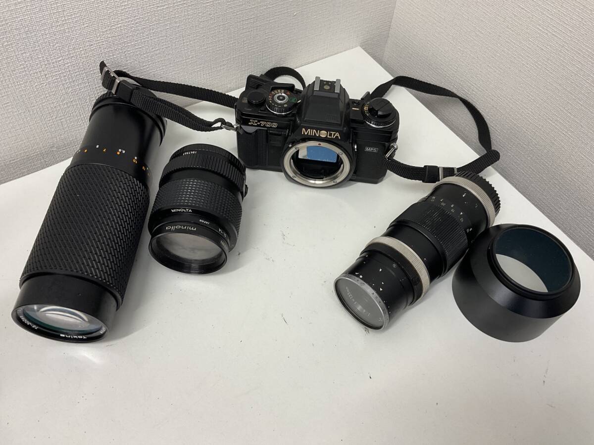 【動作未確認(rèn)】 MINOLTA ミノルタ X-700 MPS レンズ3點 交換レンズ単體3枚 セット フィルムカメラ 一眼レフ　IYHK1949