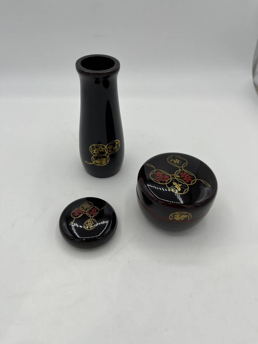 ■中古品■四秀七寶 茶器 セット 茶箱 熘真涂 箱付き 和食器 ZE3751Z