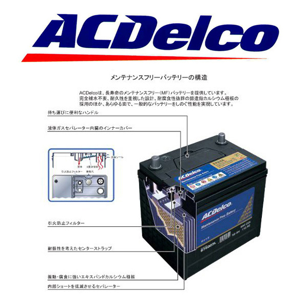 ACデルコ バッテリー 78-6MF アメ車 シボレー アストロ タホ サバーバン コルベット エスカレード エクスプレス