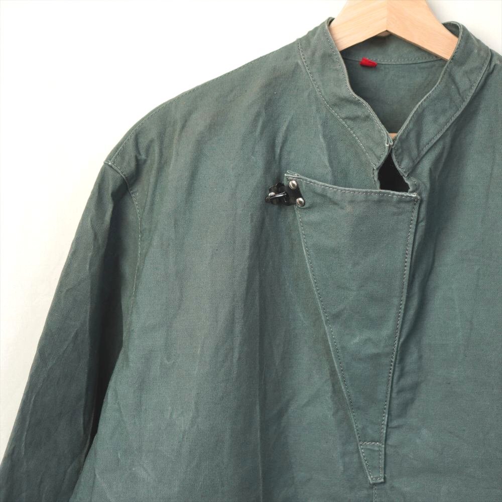 70s80s ビンテージ ユーロ ワークジャケット プルオーバー トップス フック スモック _画像1