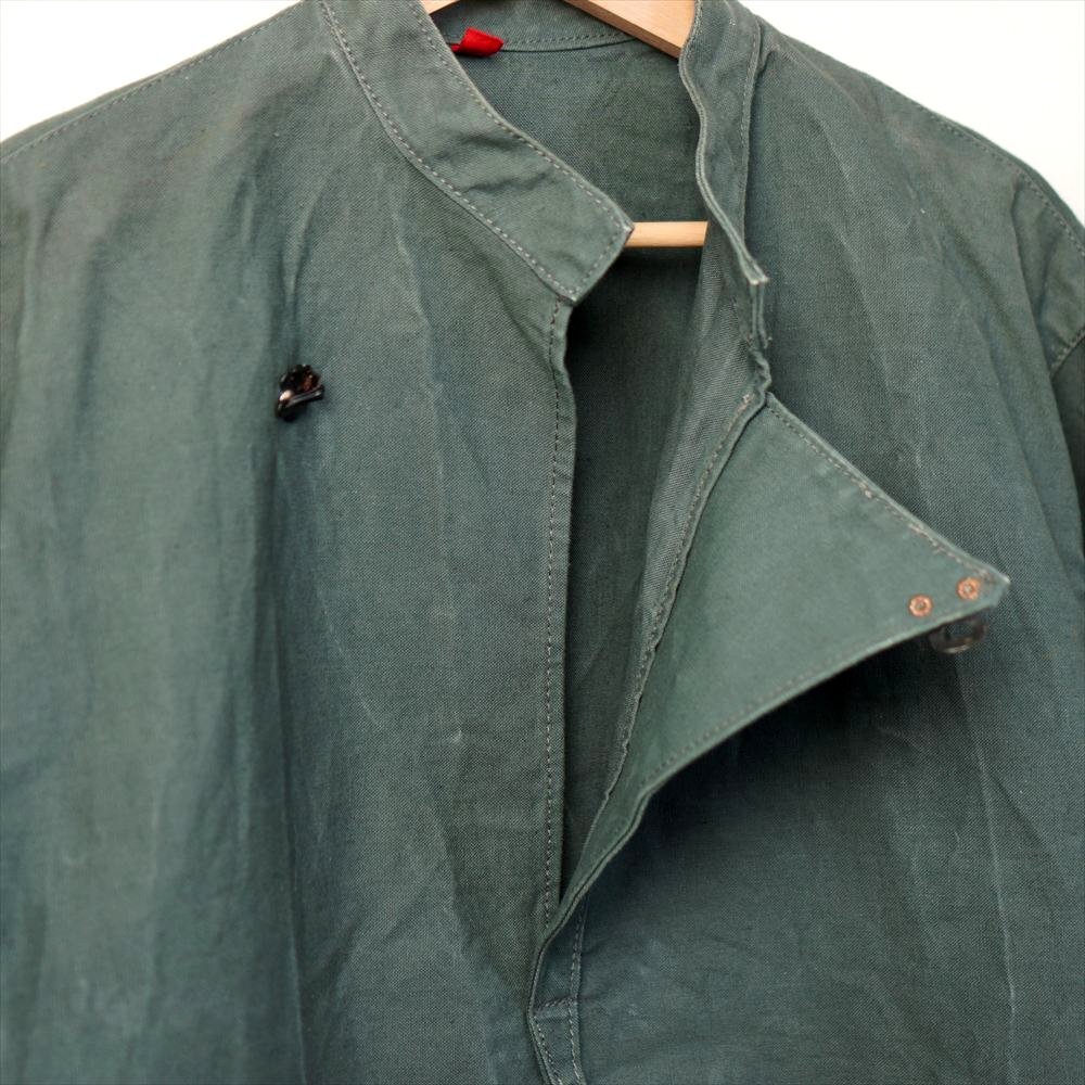 70s80s ビンテージ ユーロ ワークジャケット プルオーバー トップス フック スモック _画像5