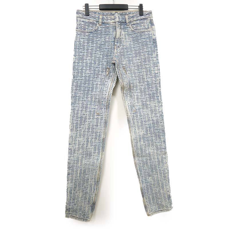 ジバンシィ GIVENCHY 4Gロゴエンボス ブリーチデニム BM513J5Y31 サイズ30 スキニー