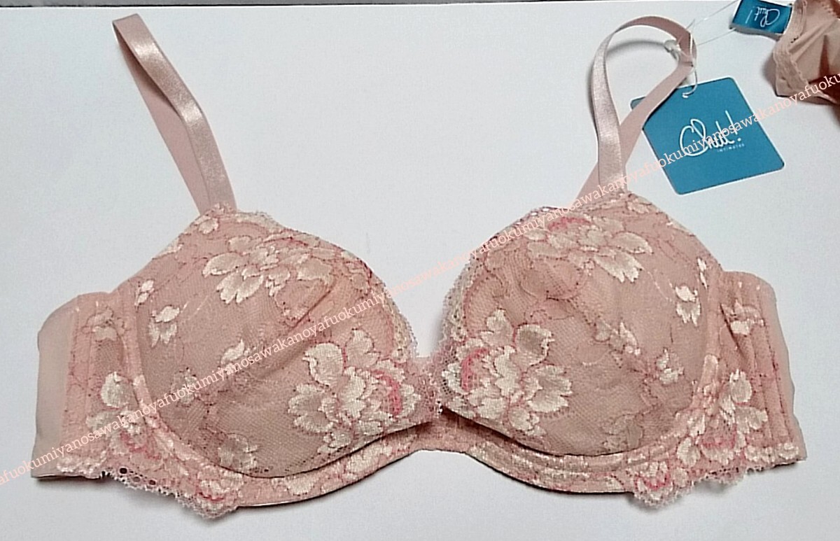 新品 Chut! INTIMATES ピンクベージュ ブラジャー L2 ショーツ L セット シュット！ D75 D80 E75 E80 ピーチジョン レース ワコール