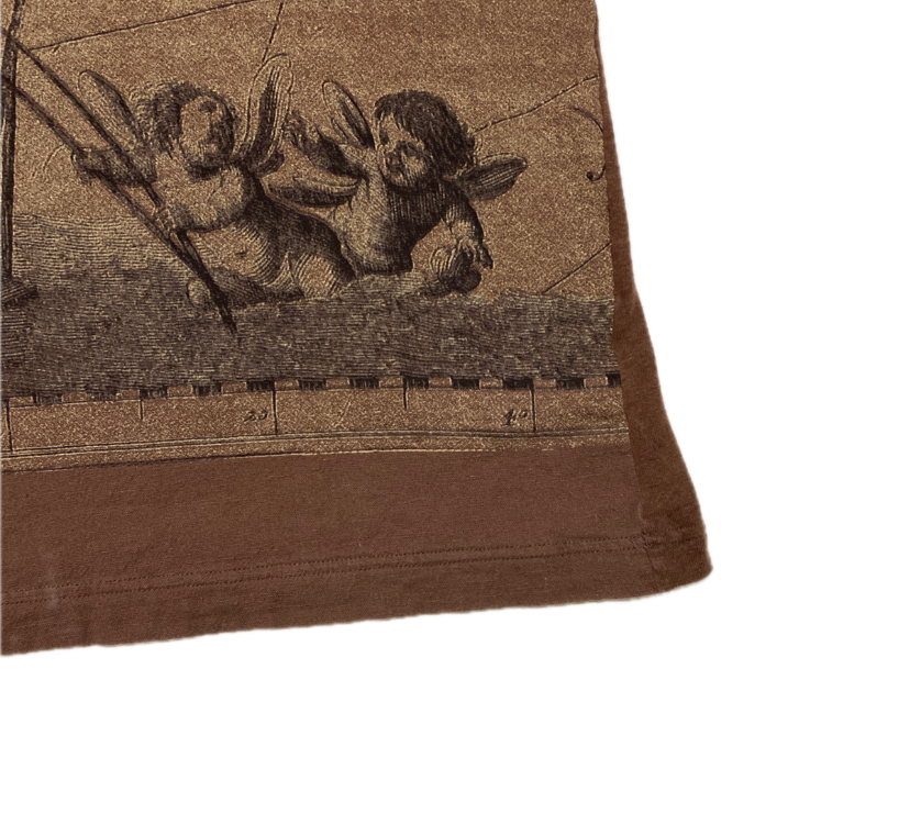 春夏メンズ DOLCE&GABBANA 圣母マリア 天使 プリント ストレッチコットン オーバーシルエット クルーネック 半袖 Tシャツ