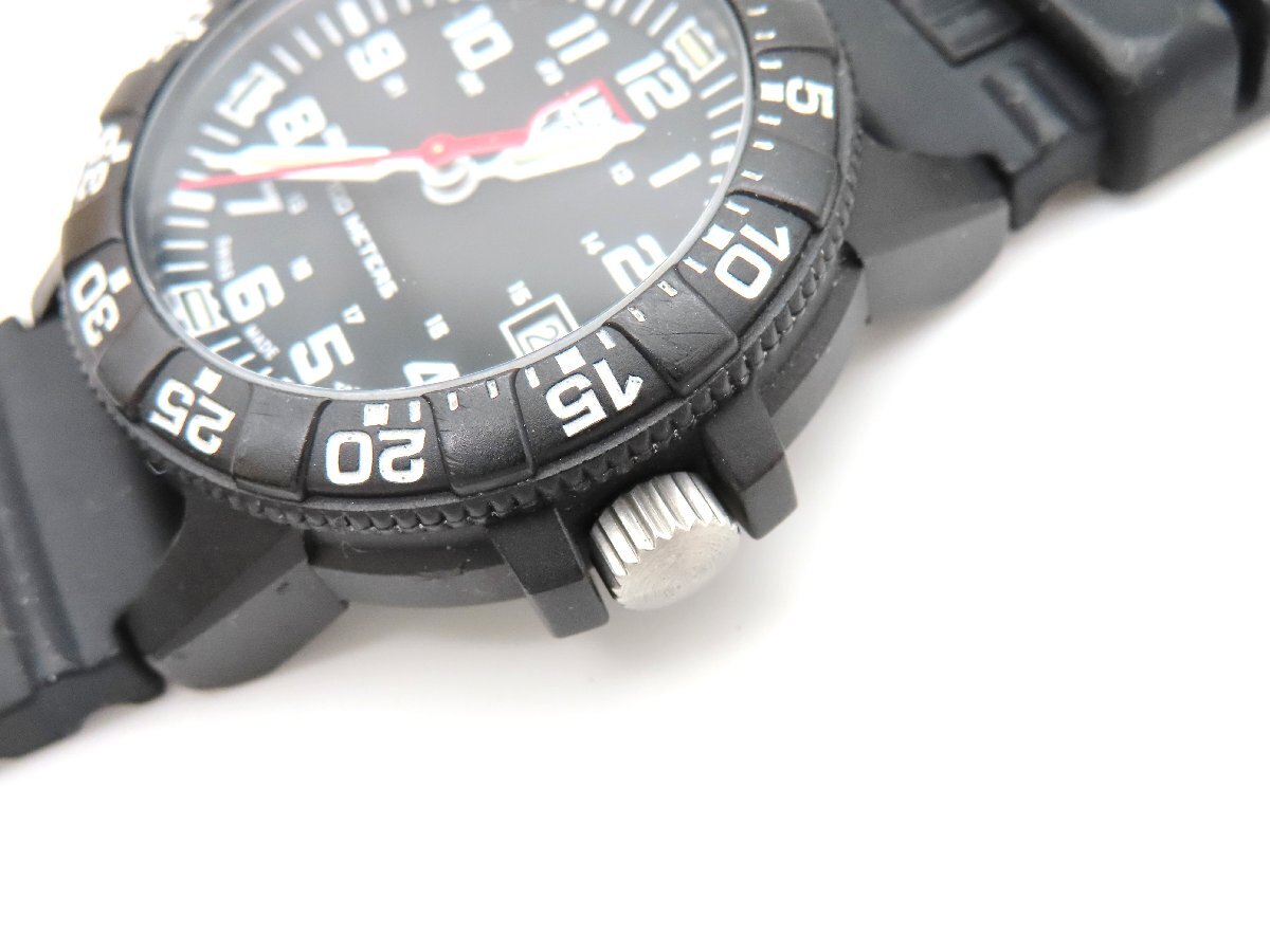 1円 ルミノックス カーボン ブラック文字盤 メンズ 腕時計 稼働 QZ 20431