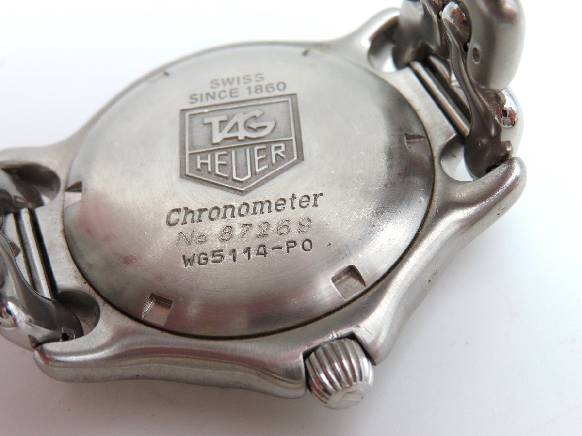 1円 タグホイヤー(TAG WG5114-P0 クロノメーター SS ネイビー文字盤 メンズ 腕時計 稼働 QZ 20667