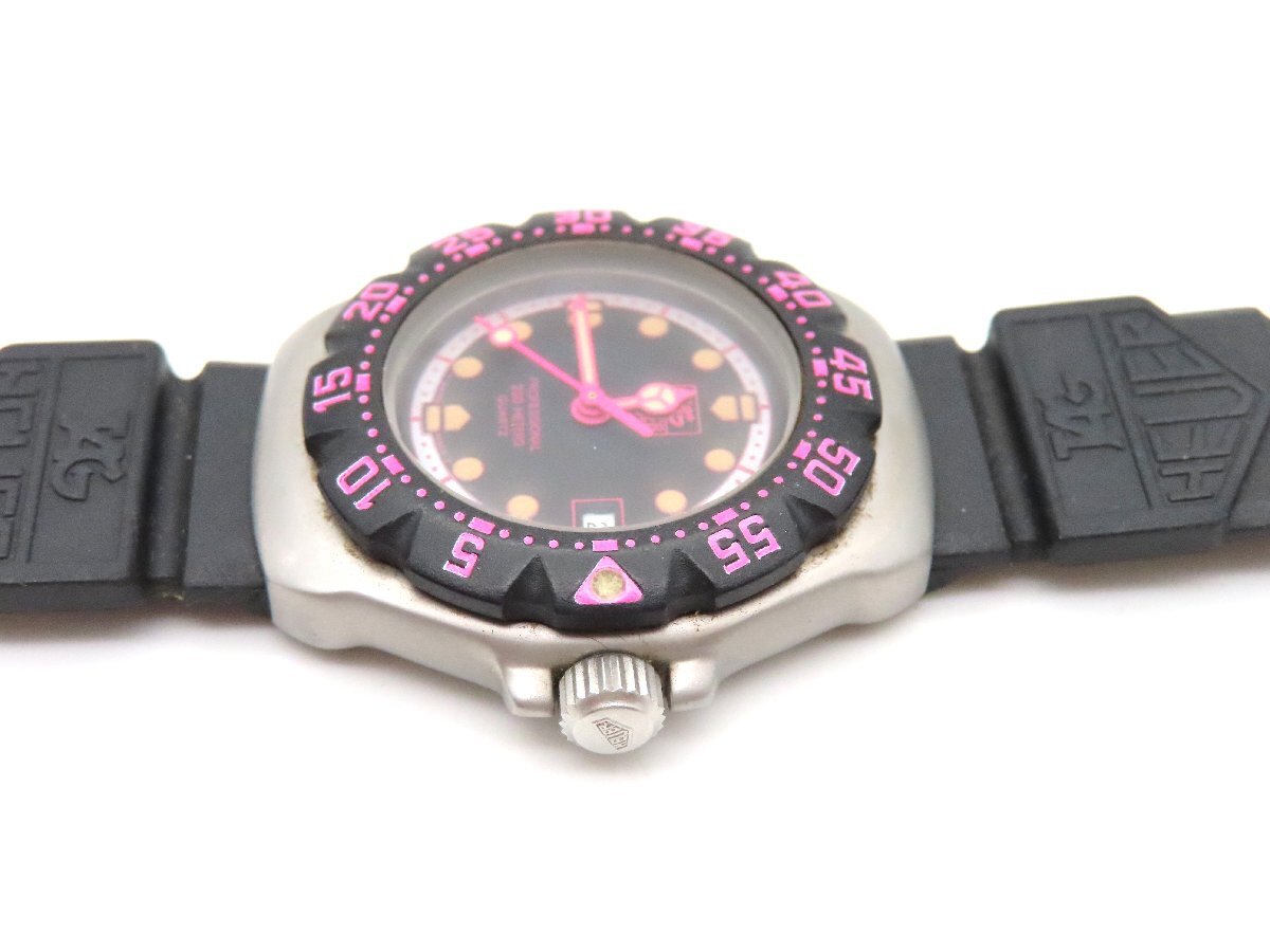 1円 タグホイヤー(TAG 377.508 SS ブラック文字盤 レディース 腕時計 稼働 QZ 20626