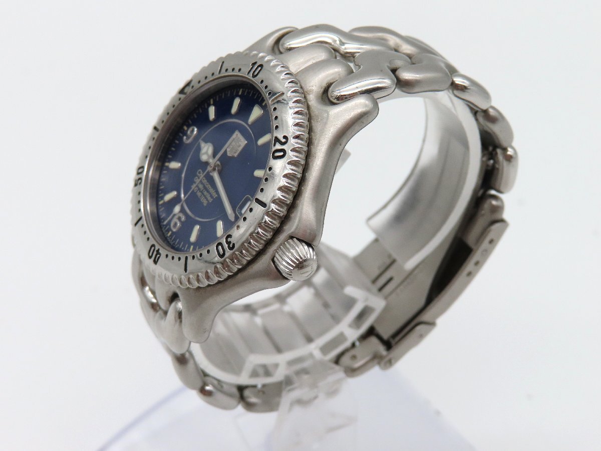 1円 タグホイヤー(TAG WG5114-P0 クロノメーター SS ネイビー文字盤 メンズ 腕時計 稼働 QZ 20667