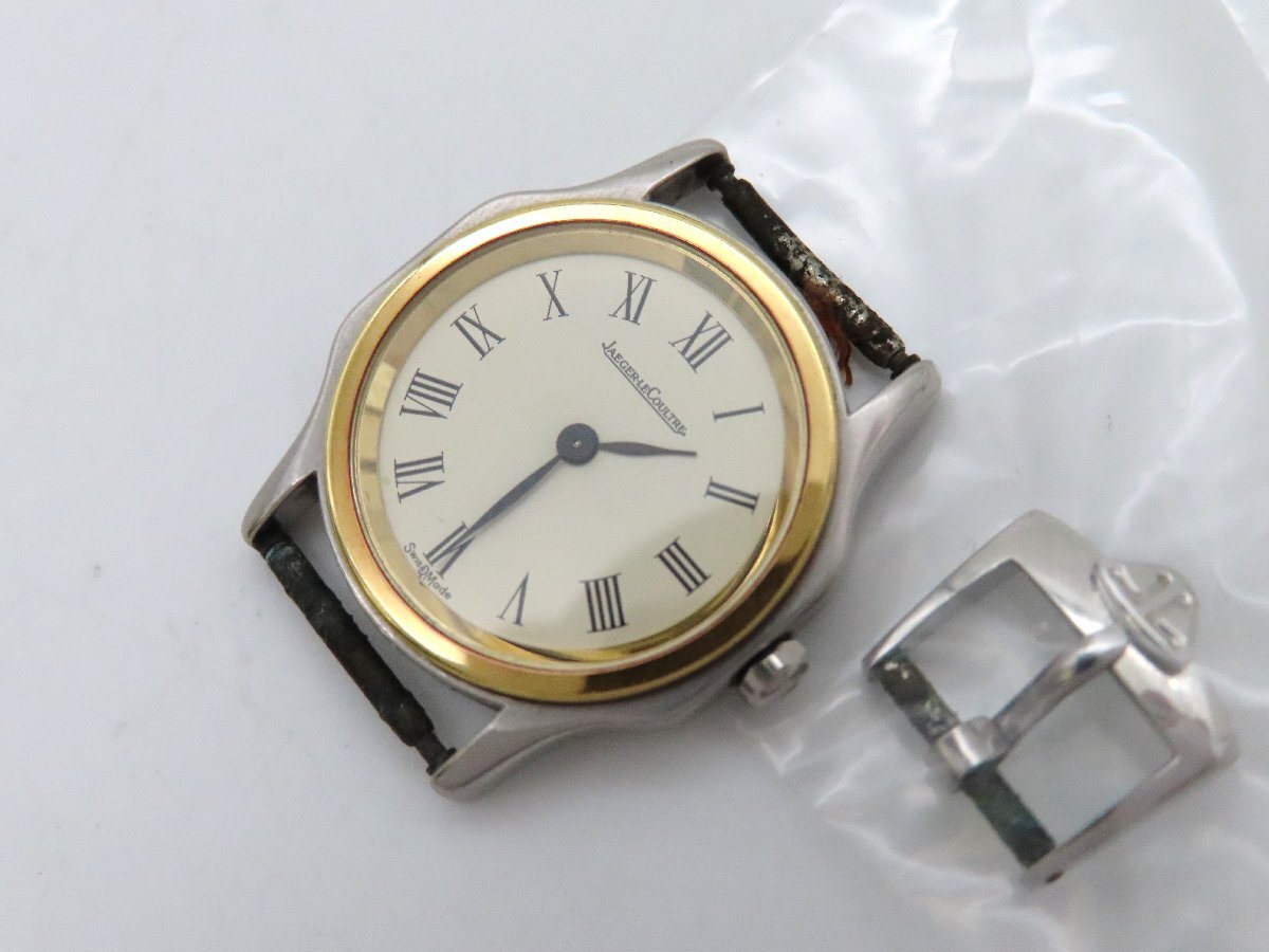 1円 ジャガー?ルクルト 3140 0915 SS/YG ホワイト文字盤 レディース 腕時計 稼働 QZ 20720